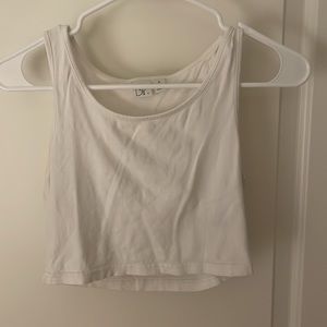 BP White Halter Crop Top